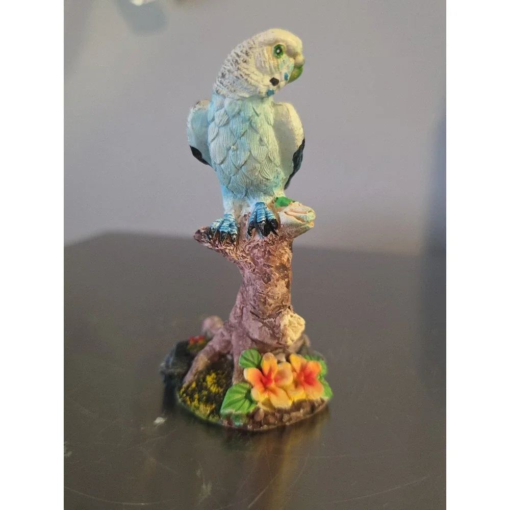 Blue parakeet‎ Bird Figure on Branch
